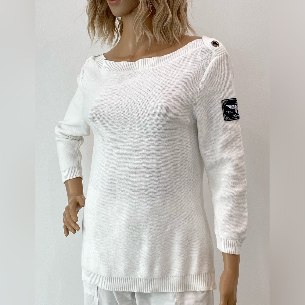 Ralph Lauren White Summer Nautical Top